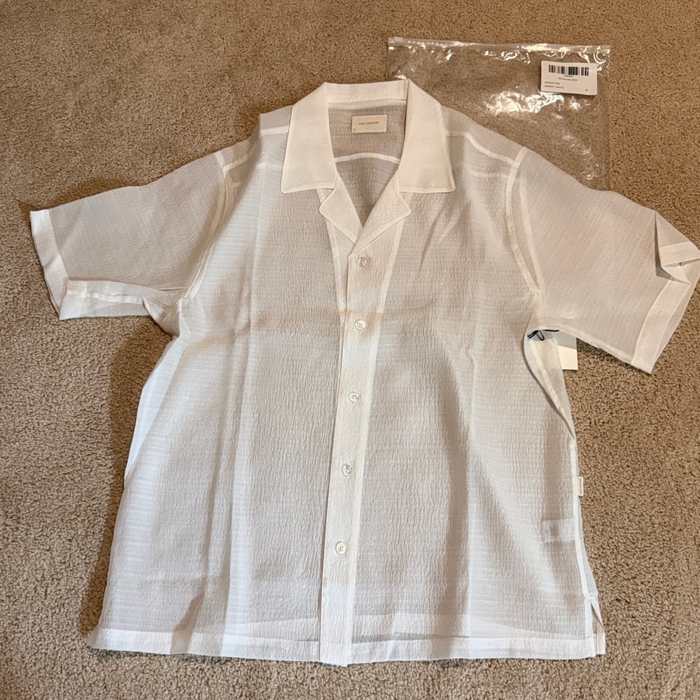 Aime Leon Dore White Short Sleeve Novelty Button-Up Shirt